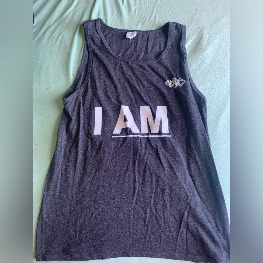 Port & Company Core Cotton I AM men’s tank top dark gray size M